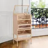 Sweiko Hamsterkäfig aus Holz 5 Etagen Nagarium Nagerkäfig Produktbild-Vorschau 1