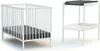 WEBABY - Duo Lit Bébé et Table à Langer Blanc MILO| 124 x Voir les images du produit 1