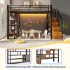 Flieks Etagenbett 140x200cm mit Stoffschubladen und Regal, Produktbild-Vorschau 6