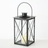 Metalowy lampion na świecę, szklane szyby, FAROL, 30 cm Podgląd zdjęcia produktu 11