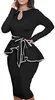 Elegantes Schößchen-Kleid für Damen, Knielang, Vintage, Produktbild-Vorschau 4
