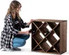 Portabottiglie in legno KADAX, 52 x 25,5 x 52 cm, marrone, Anteprima dell’immagine prodotto 7
