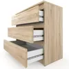 STIV Möbel | Komoda Dąb Sonoma 80x33,5x71,5 cm | 3 szuflady Podgląd zdjęcia produktu 3