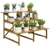 Pflanzentreppe Blumenregal 3 Stufen Tannenholz 120x80x78cm Produktbild-Vorschau 1