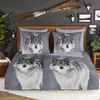 Duvet cover Good Morning 135x200 + 1* 80x80 cm - wolf Produktbild-Vorschau 5