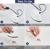A four-panel image demonstrating how to use a mini heat press. Produktbild-Vorschau