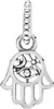 A silver Hamsa hand charm with celestial symbols. Anteprima dell’immagine prodotto