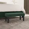 vidaXL | Lavica | Tmavozelená 70 x 30 x 30 cm Zamat Náhľad obrázku produktu 2