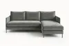 A gray sectional sofa with a chaise lounge is shown against a white background. Produktbild-Vorschau