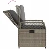 vidaXL 7-tlg. Garten-Essgruppe mit Kissen Grau Poly Rattan Produktbild-Vorschau 5