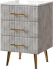 Nachttisch Vicco Velia Grau 41 x 62 cm mit 3 Schubladen, Produktbild-Vorschau 1