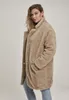 A woman is wearing a beige sherpa coat. Produktbild-Vorschau