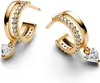Boucles d'oreilles créoles Pandora « Cœur suspendu » Voir les images du produit 1