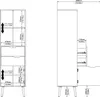 Calicosy - Scaffale 2 cassetti, 1 anta bianco e rovere Anteprima dell’immagine prodotto 9