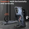 A phone case with a ring stand is displayed, showing its 360-degree and 120-degree rotation capabilities. Náhled obrázku produktu