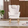 MODFU Fauteuil à Bascule Blanc avec Repose-Pieds et Voir les images du produit 3