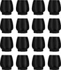 A grid of black chair leg caps arranged in rows. Produktbild-Vorschau