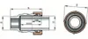 Technical drawing with dimensions of a pipe fitting. Produktbild-Vorschau