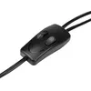 A close-up shot of a black in-line switch with two buttons on a black cable. Náhled obrázku produktu
