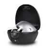 A silver motorcycle helmet is placed inside an open black top case. Anteprima dell’immagine prodotto