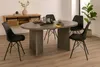 Esstisch oval mit geraden Kanten 160x90 cm Holz Graue-Optik Produktbild-Vorschau 4