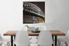 MuchoWow® Poster Brücke - Nacht - Skyline 75x75 cm - Wand Produktbild-Vorschau 2
