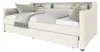 Beige Leinen Daybett mit LED-Beleuchtung und hydraulischem Produktbild-Vorschau 7