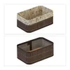 Relaxdays Aufbewahrungskorb 3er Set, Bambus, Stoffbezug im Produktbild-Vorschau 8