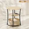 HOMCOM Beistelltisch 3-stufiger Couchtisch mit Ladestation, Produktbild-Vorschau 6