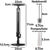 Fahrradpumpe mit Manometer Doppelventil Presta Schrader Produktbild-Vorschau 9