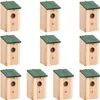 vidaXL Vtáčie búdky 10 ks Jedľový masív 12x12x22 cm Náhľad obrázku produktu 8