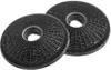Two circular charcoal filters for a range hood are shown against a white background. Voir les images du produit