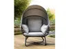 Egg Chair Loungesessel mit faltbarem Dach Anthrazit Produktbild-Vorschau 5