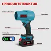 Turbo Gebläse Bürstenloses Laubbläser Akku, 300 m/s Jet Fan Produktbild-Vorschau 8