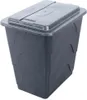 A gray plastic rain barrel with a lid. Produktbild-Vorschau