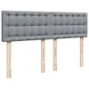 Boxspringbett mit Matratze Hellgrau 140x200 cm Stoff Produktbild-Vorschau 7