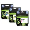 Three HP ink cartridges are displayed in their packaging. Náhľad obrázku produktu