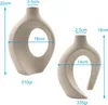 Intirilife Vase in Weiß Matt aus Keramik -2er Set- Vase mit Produktbild-Vorschau 2
