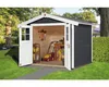 Gartenhaus weka Massivholz 285 x 235 cm anthrazit-weiß Produktbild-Vorschau 2