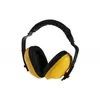 A pair of yellow and black earmuffs on a white background. Produktbild-Vorschau