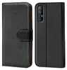 A black flip case for a smartphone is shown from the front and back. Produktbild-Vorschau