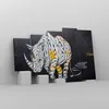 Bild auf Leinwand - Leinwandbild - Nashorn modern - Produktbild-Vorschau 4