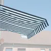 Store banne SAULE 2,95 × 2,5m - Toile rayée blanche/grise Voir les images du produit 2