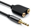 deleyCON AUX Stereo Audio Klinken Adapter - 2x 3,5mm Buchse Produktbild-Vorschau 2