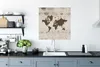 MuchoWow® Poster Weltkarte - Blumen - Grün 75x75 cm - Wand Produktbild-Vorschau 3
