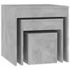 vidaXL Set tavoli 3 pezzi cemento grigio legno materiale Anteprima dell’immagine prodotto 16