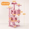 Yaheetech 138 cm H Kratzbaum Kletterbaum Katzenbaum mit 3 Produktbild-Vorschau 3
