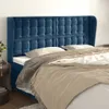 vidaXL Tête de lit avec oreilles bleu foncé 183x23x118/128 Voir les images du produit 2