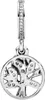 A silver charm shaped like a tree of life with cubic zirconia stones. Anteprima dell’immagine prodotto