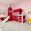 Kinder Hochbett mit Rutsche und Zelt 90x190 cm (ohne Produktbild-Vorschau 6